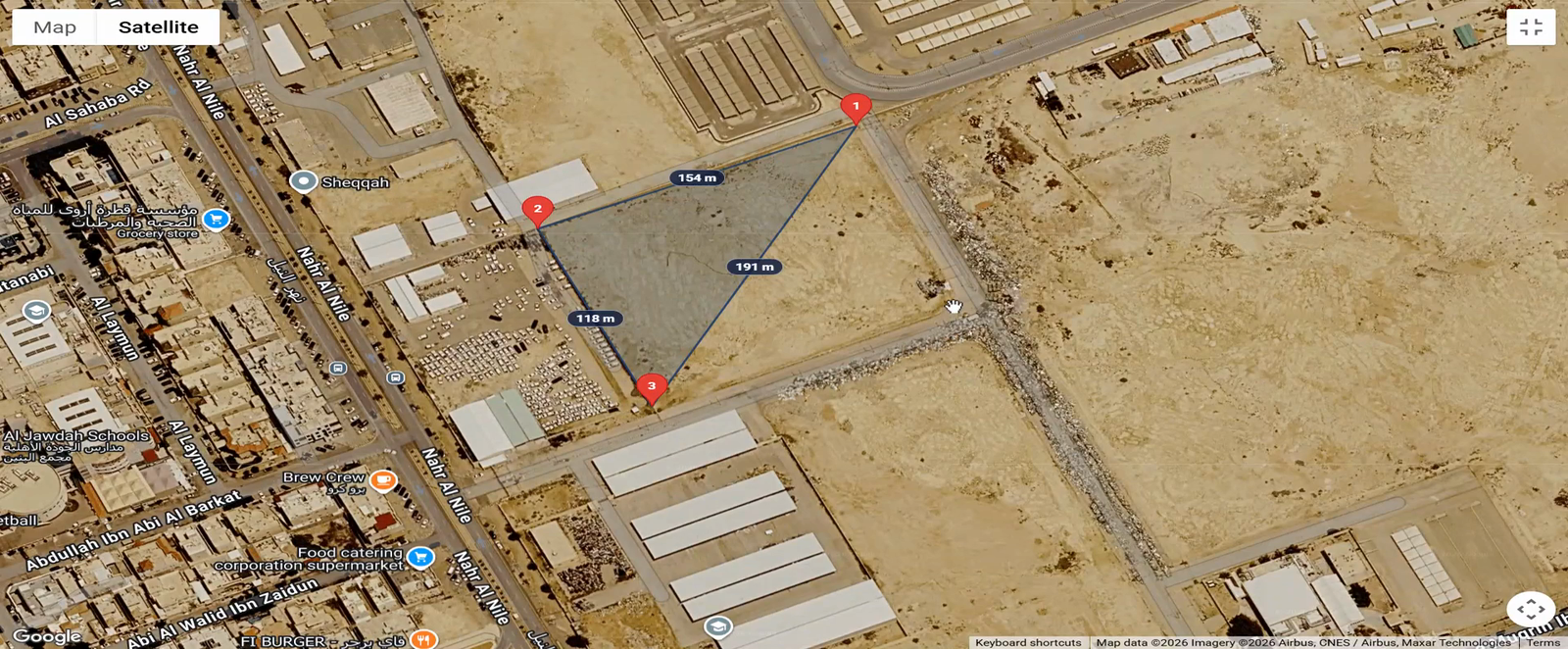 Site land selection and plot boundary