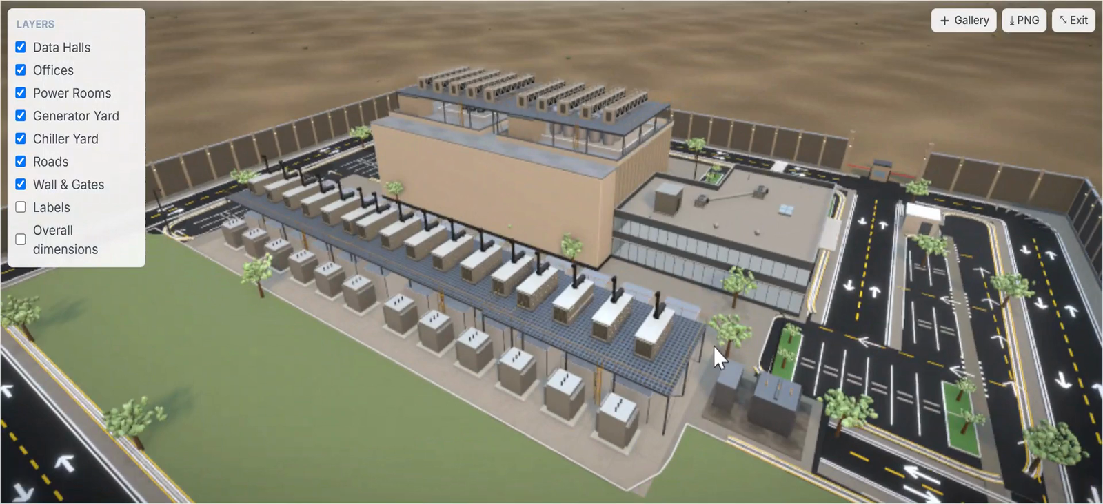 3D offices building model