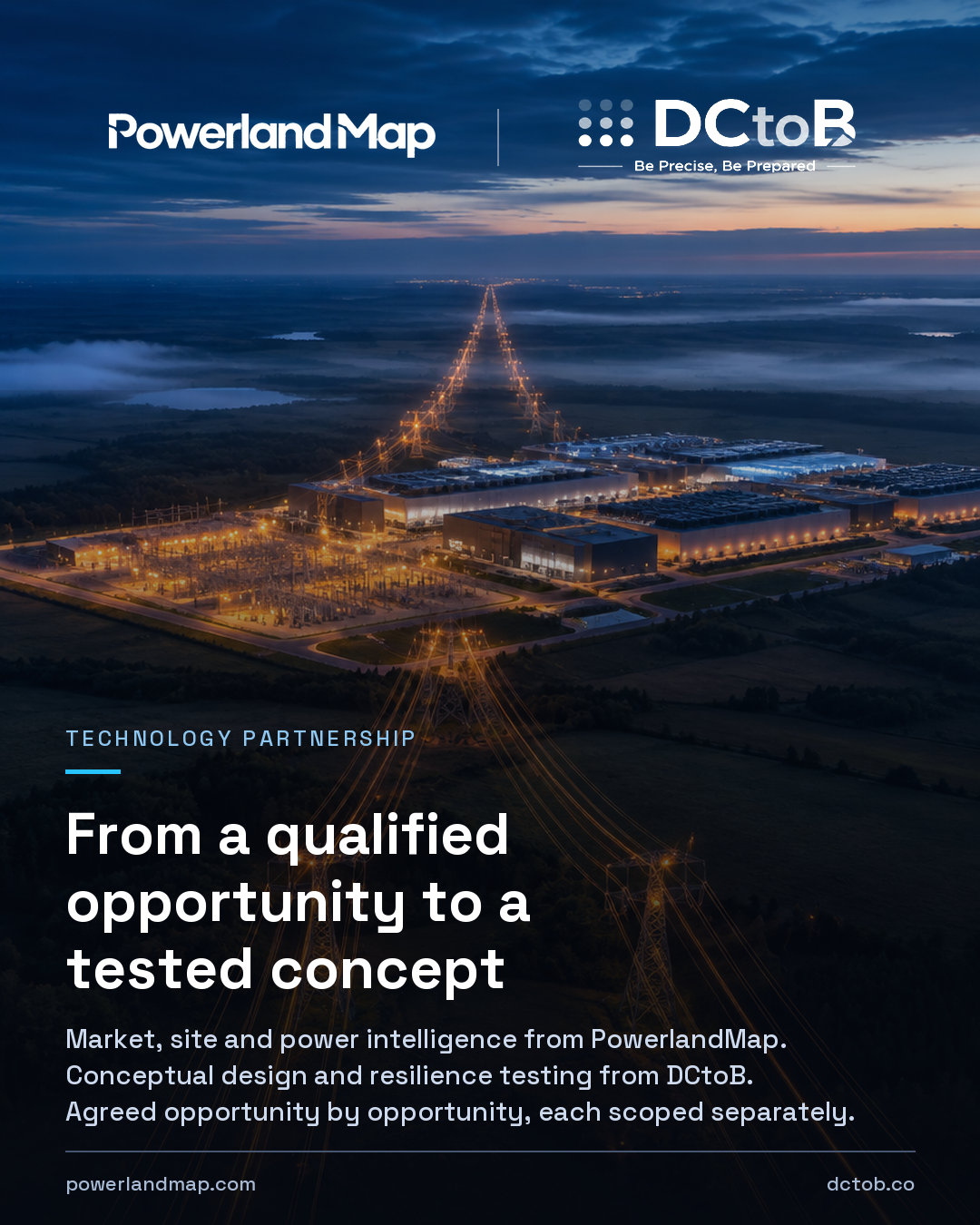 PowerlandMap and DCtoB technology partnership: from a qualified opportunity to a tested concept